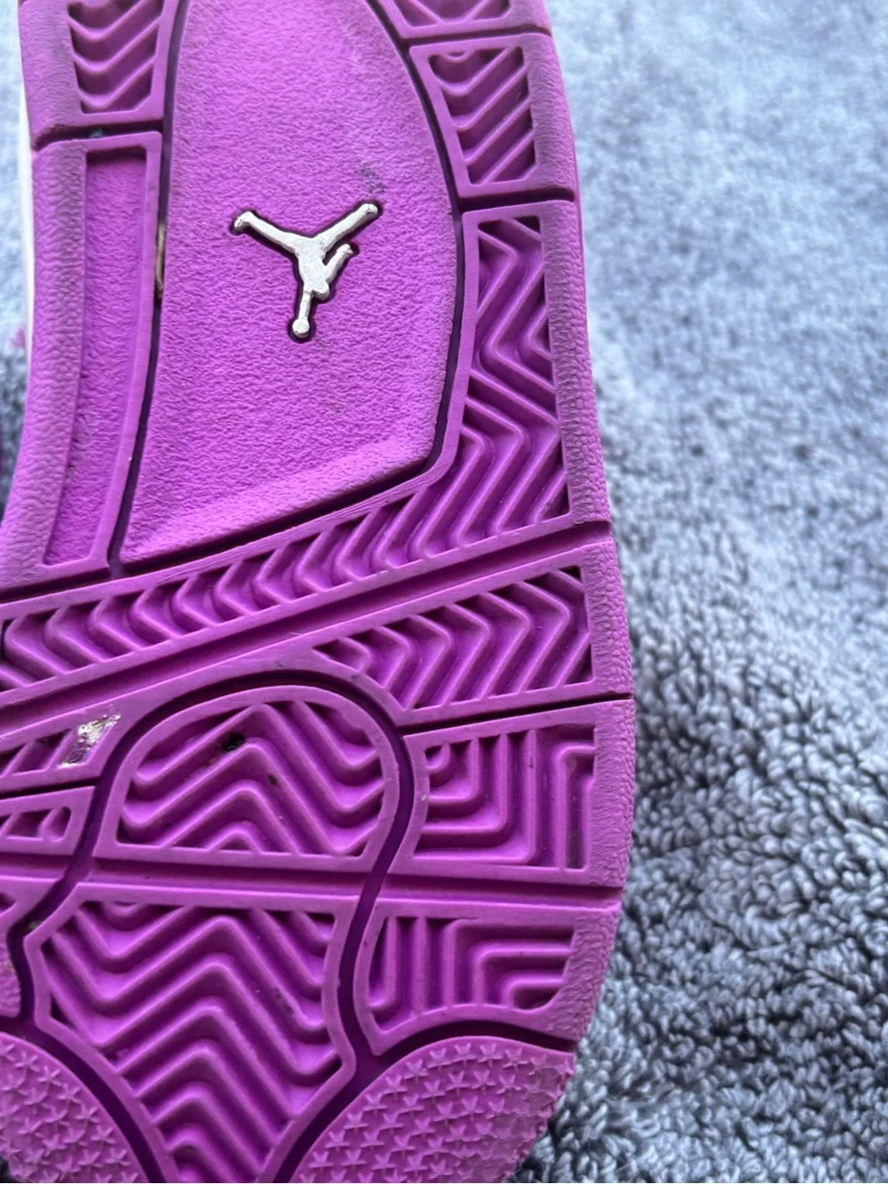 Jordan Kids White and Purple Low-Top Sneakers
